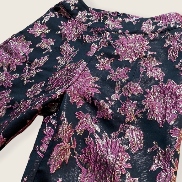 ❄️ HP ❄️ EUC Luella Cigarette Pant in Metallic Jacquard Black/Pink Size Small - Picture 8 of 15